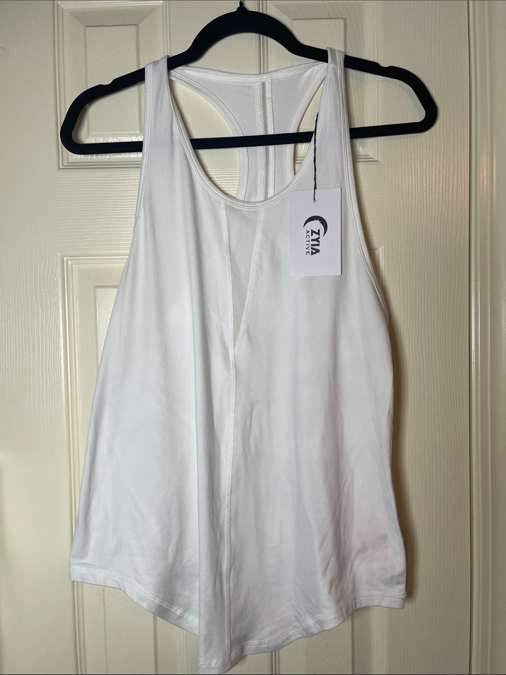 Ziva Active Women's White Racerback Performance Tank